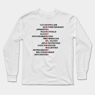 "Stranger Things Characters" Long Sleeve T-Shirt